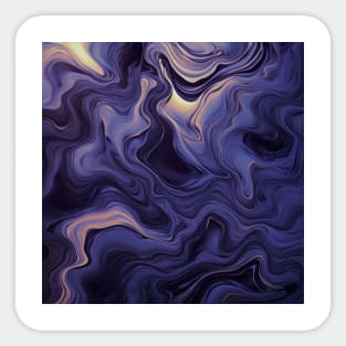 Stylized Surface of Liquid Violet Stone Sticker